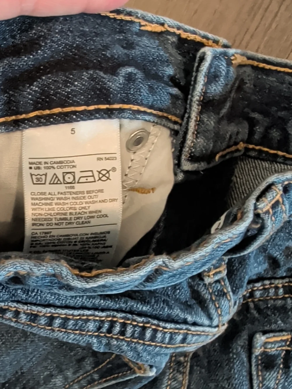Old Navy Dark Denim Button-Fly Girls Shorts